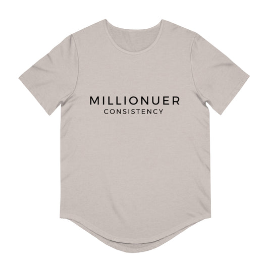 Millionuer Men's Jersey Curved Hem Tee