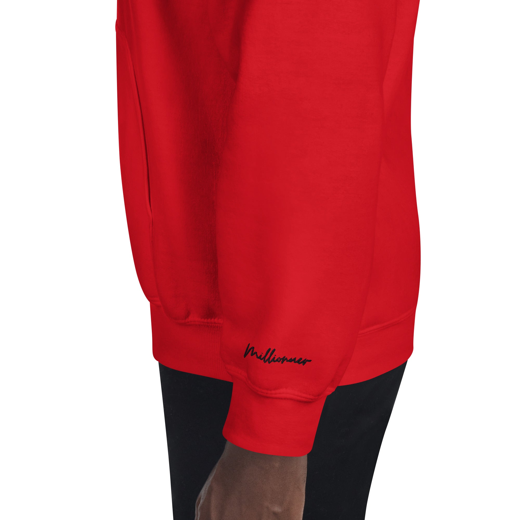 River island red online hoodie